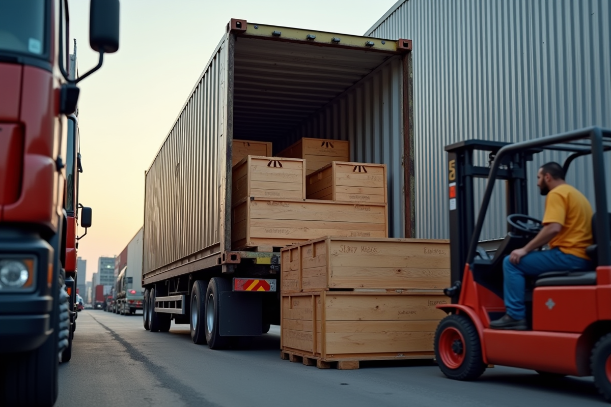 Calcul du volume de chargement en mètres cubes par transport